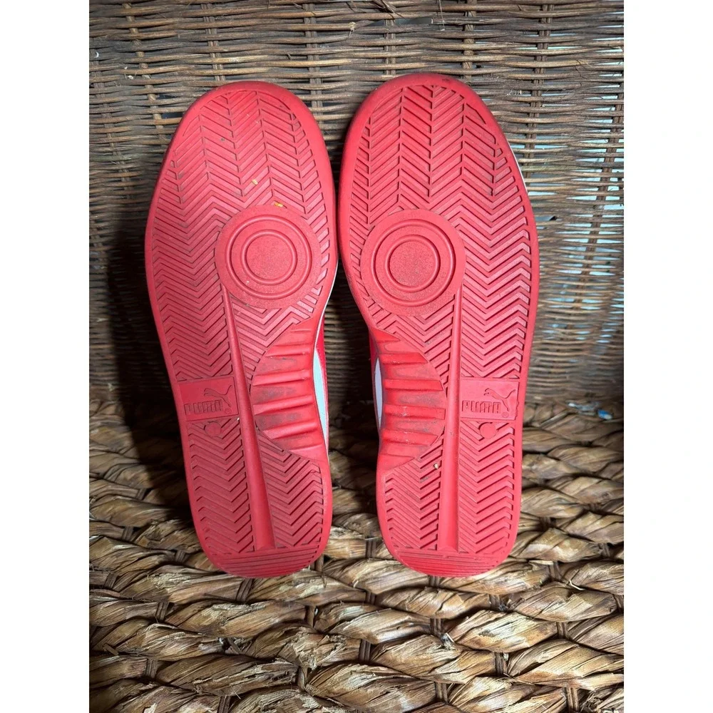 Puma GV Special White Red Leather Low Top Sneakers Womens